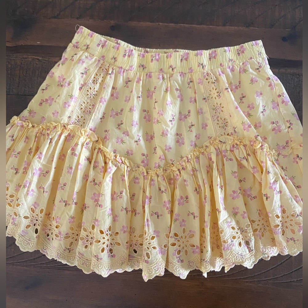 NWT yellow floral aeropostal skirt